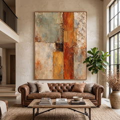 Textured & Impasto Art｜Rustic Mineral Abstract