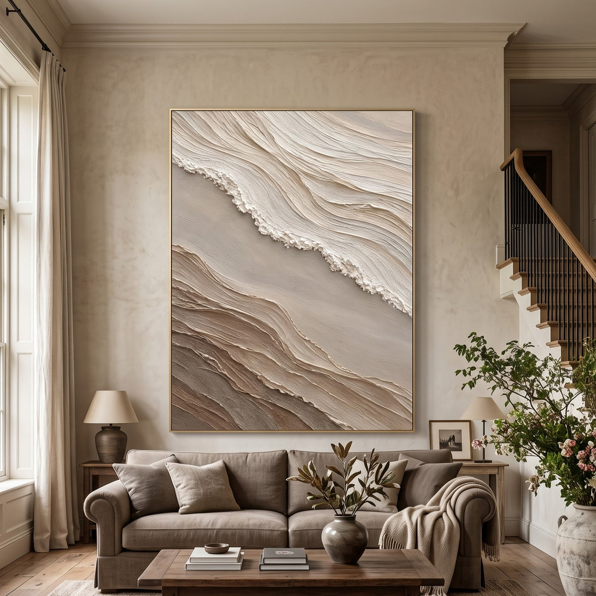Textured & Impasto Art｜Layered Sandstone Flow