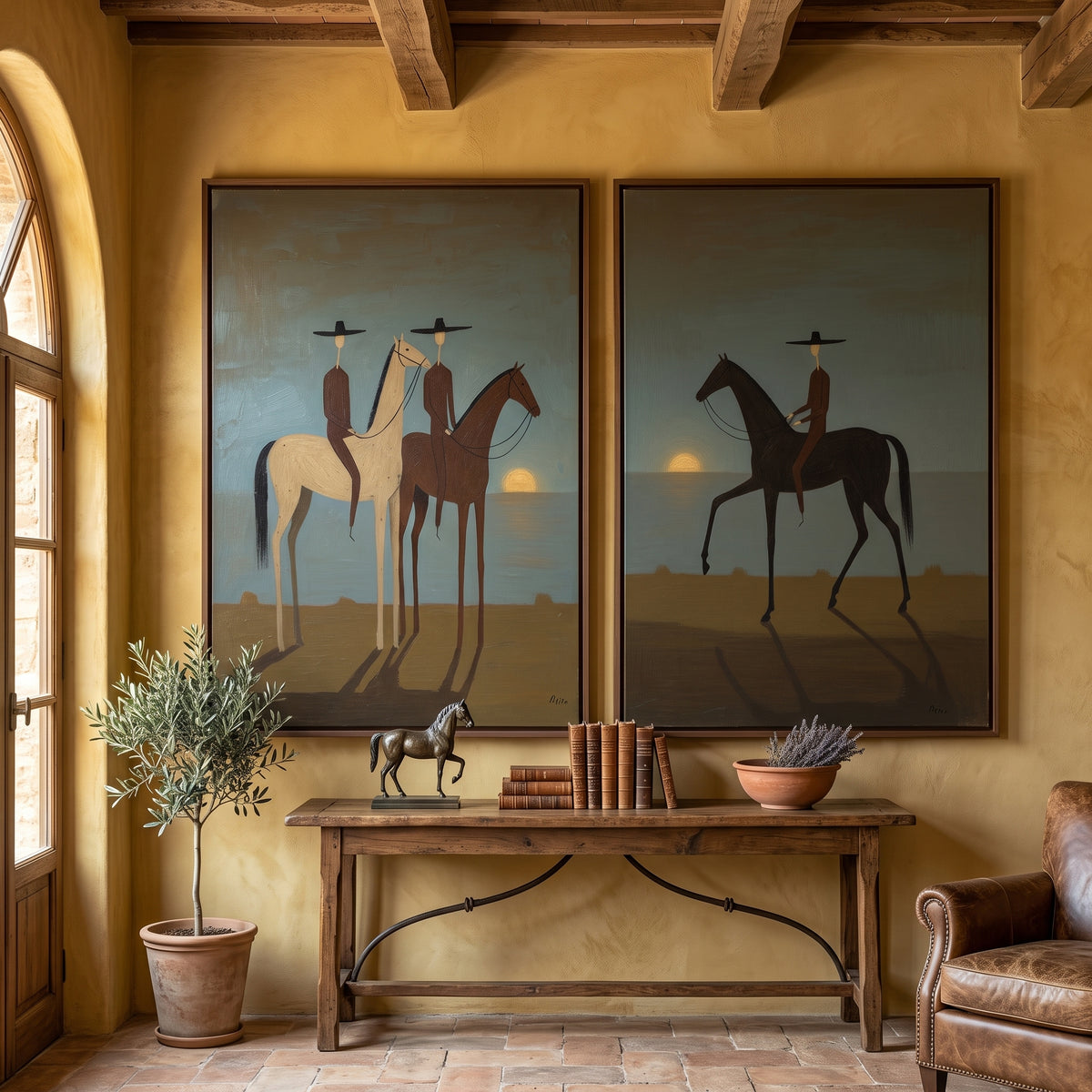 Vintage Americana Art｜Twilight Riders
