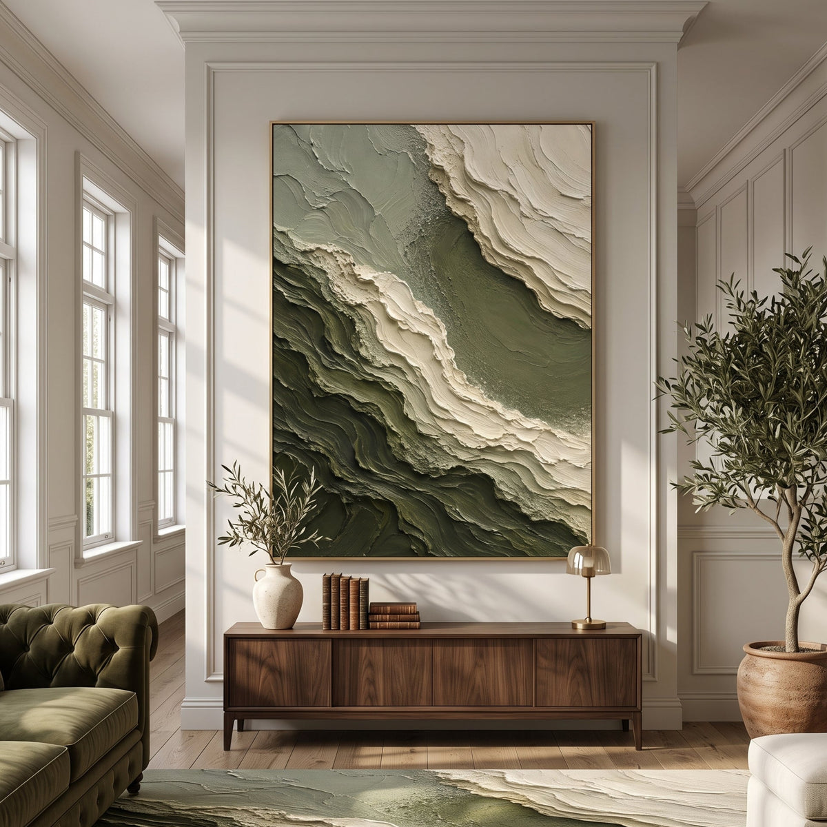 Textured & Impasto Art｜Forest Marble Layers