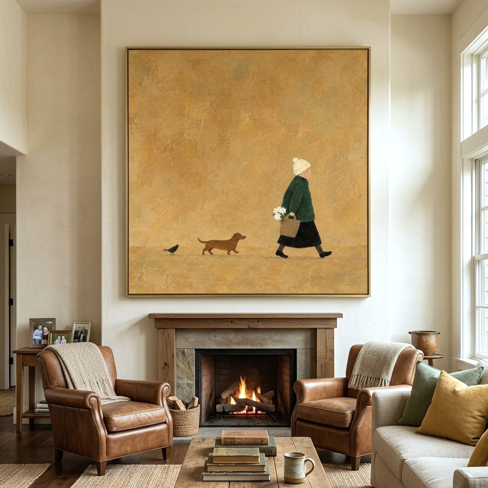 Modern Folk Art ｜ Golden Meadow Walk