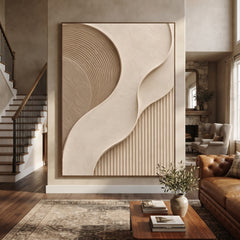 Textured & Impasto Art｜Sandstone Wave Relief