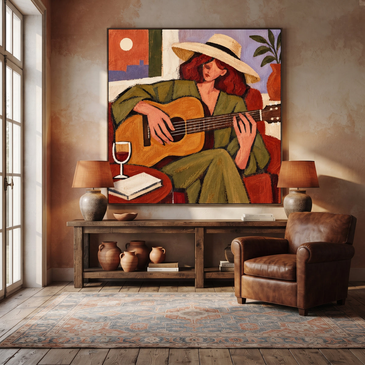 Modern Folk Art｜Golden Hour Guitarist