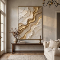 Textured & Impasto Art｜Golden Organic Flow