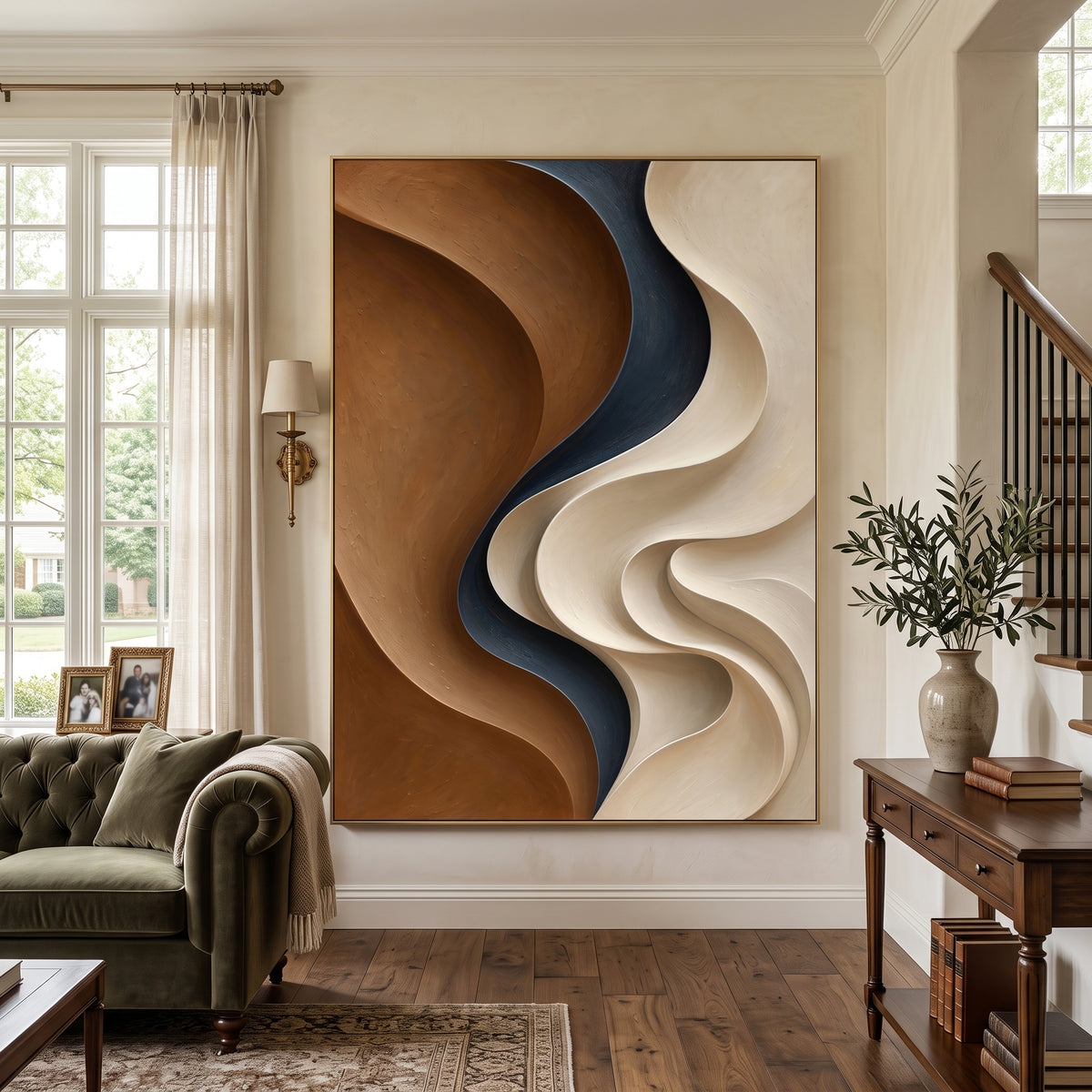 Textured & Impasto Art｜Earth Shadow Waves