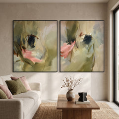 Expressive Contemporary Art｜Muted Floral Impressions