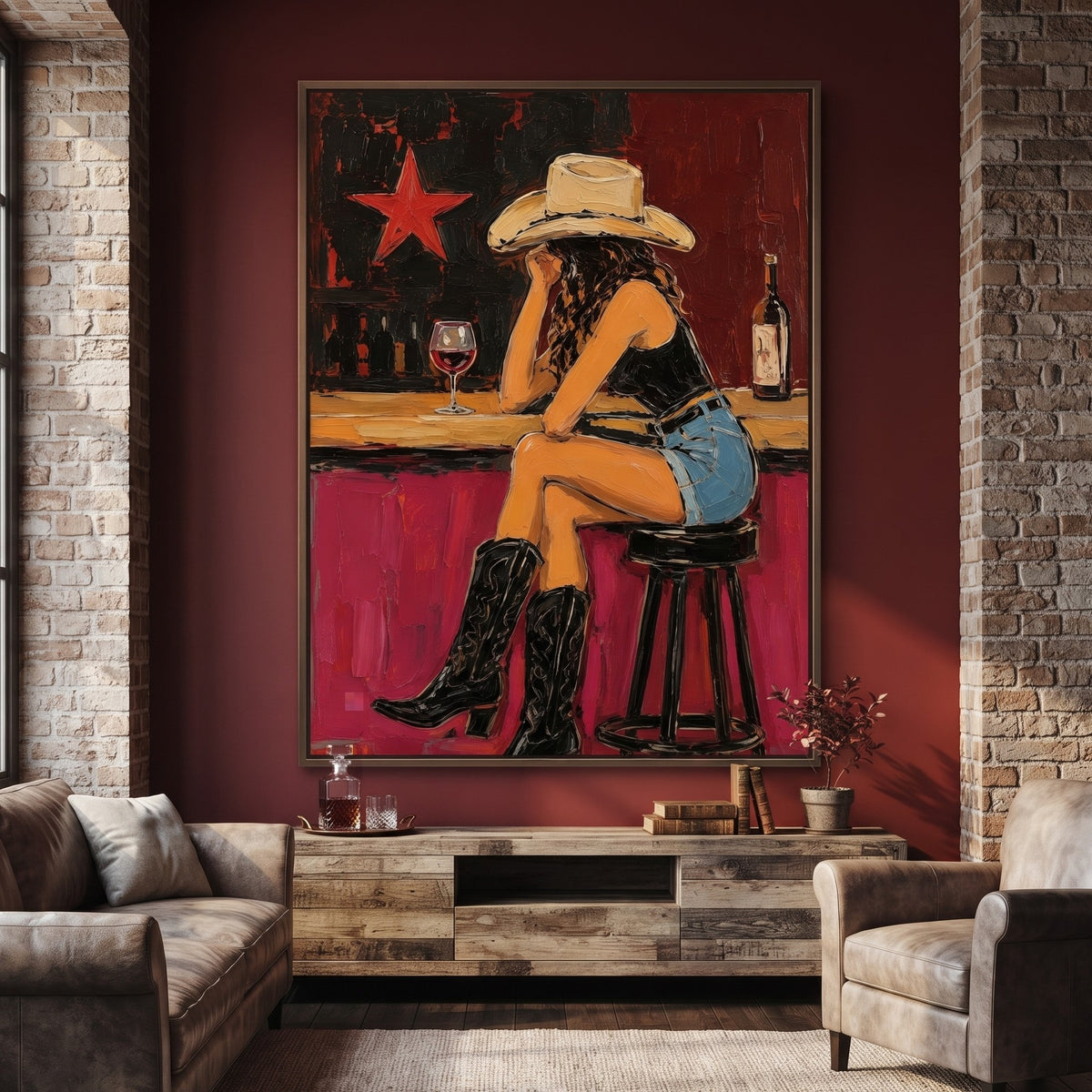 Western Pop Art｜Crimson Bar Nook