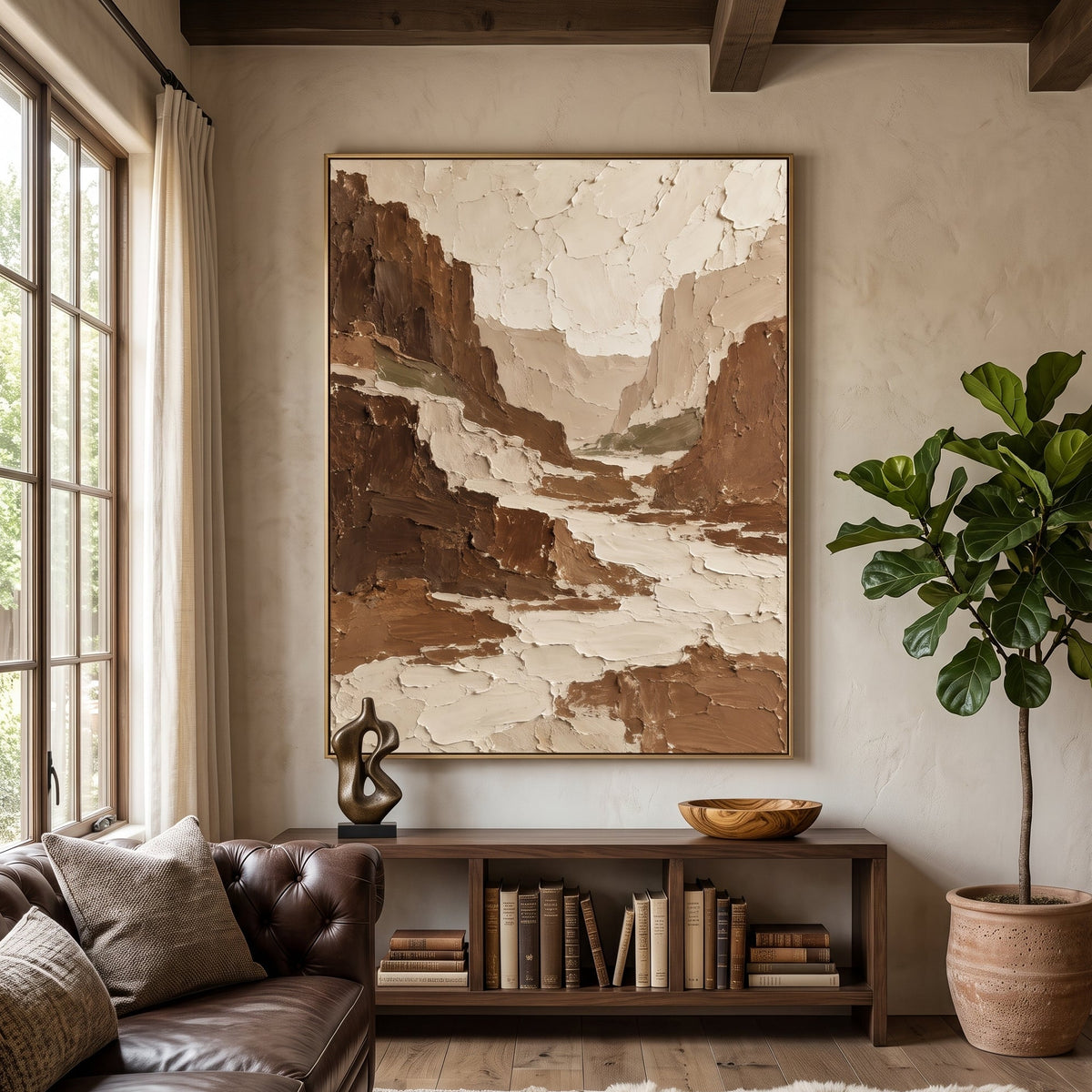 Textured & Impasto Art｜Desert Canyon Layers
