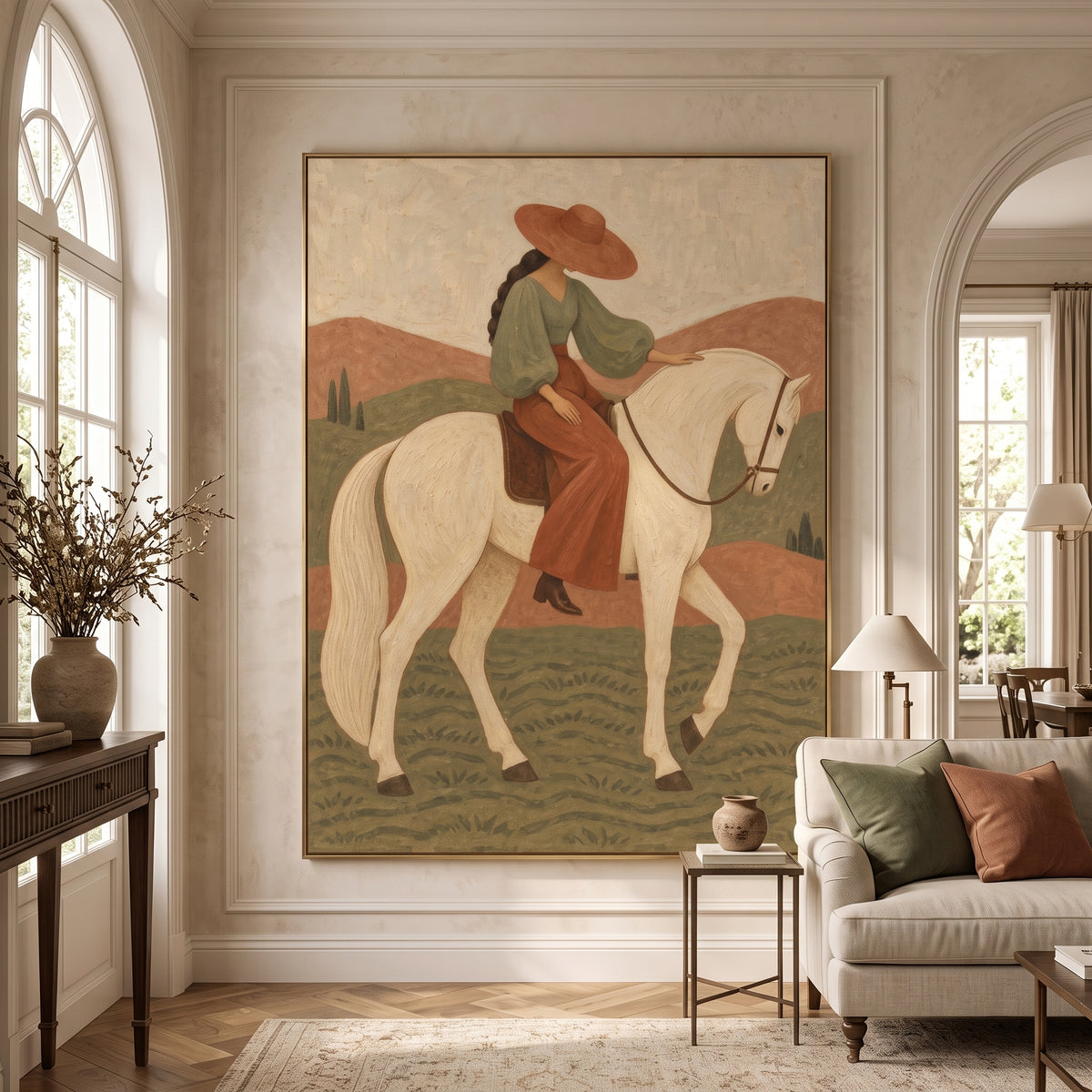 Modern Folk Art | Western Rider Serenity