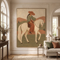Modern Folk Art | Western Rider Serenity