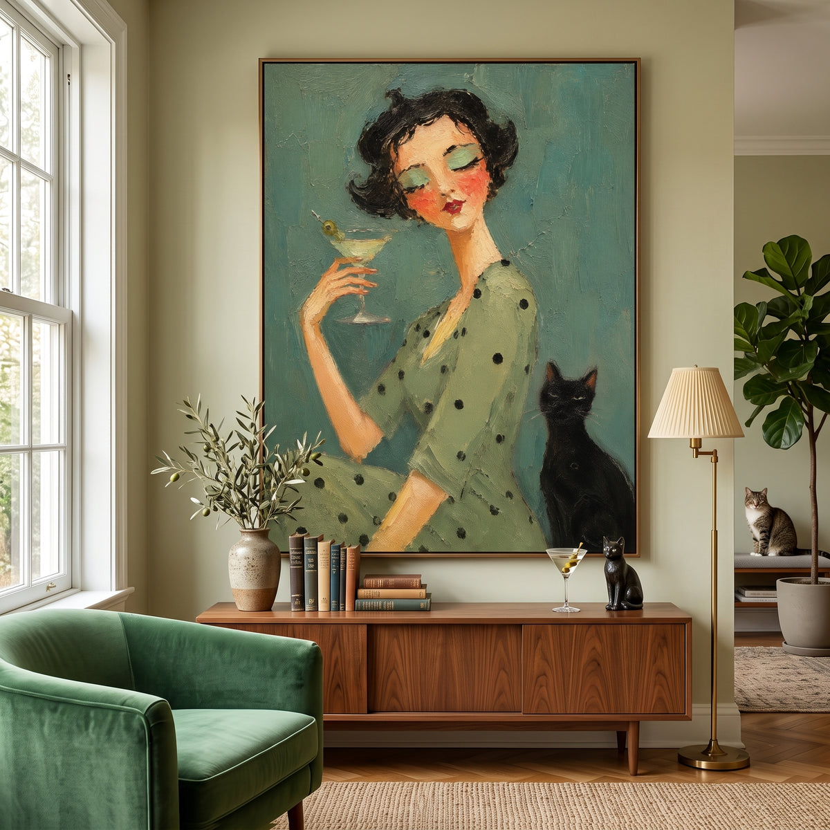 Modern Folk Art ｜ Green Martini