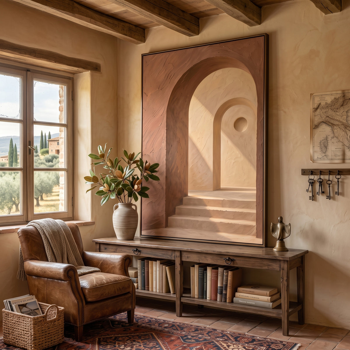 Textured & Impasto Art｜Archway Light Passage