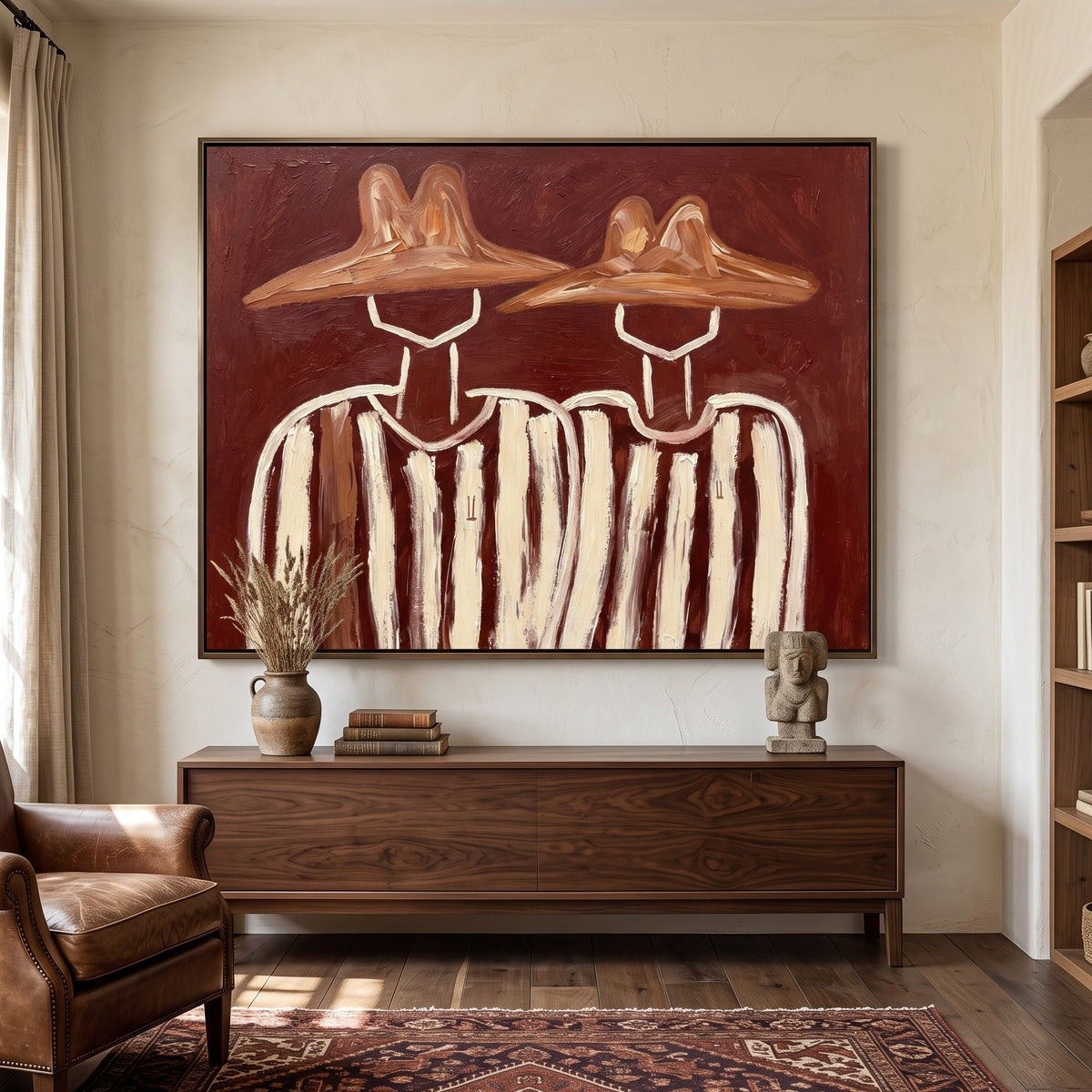 Vintage Americana Art｜Crimson Companions