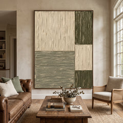 Textured & Impasto Art｜Olive Texture Grid