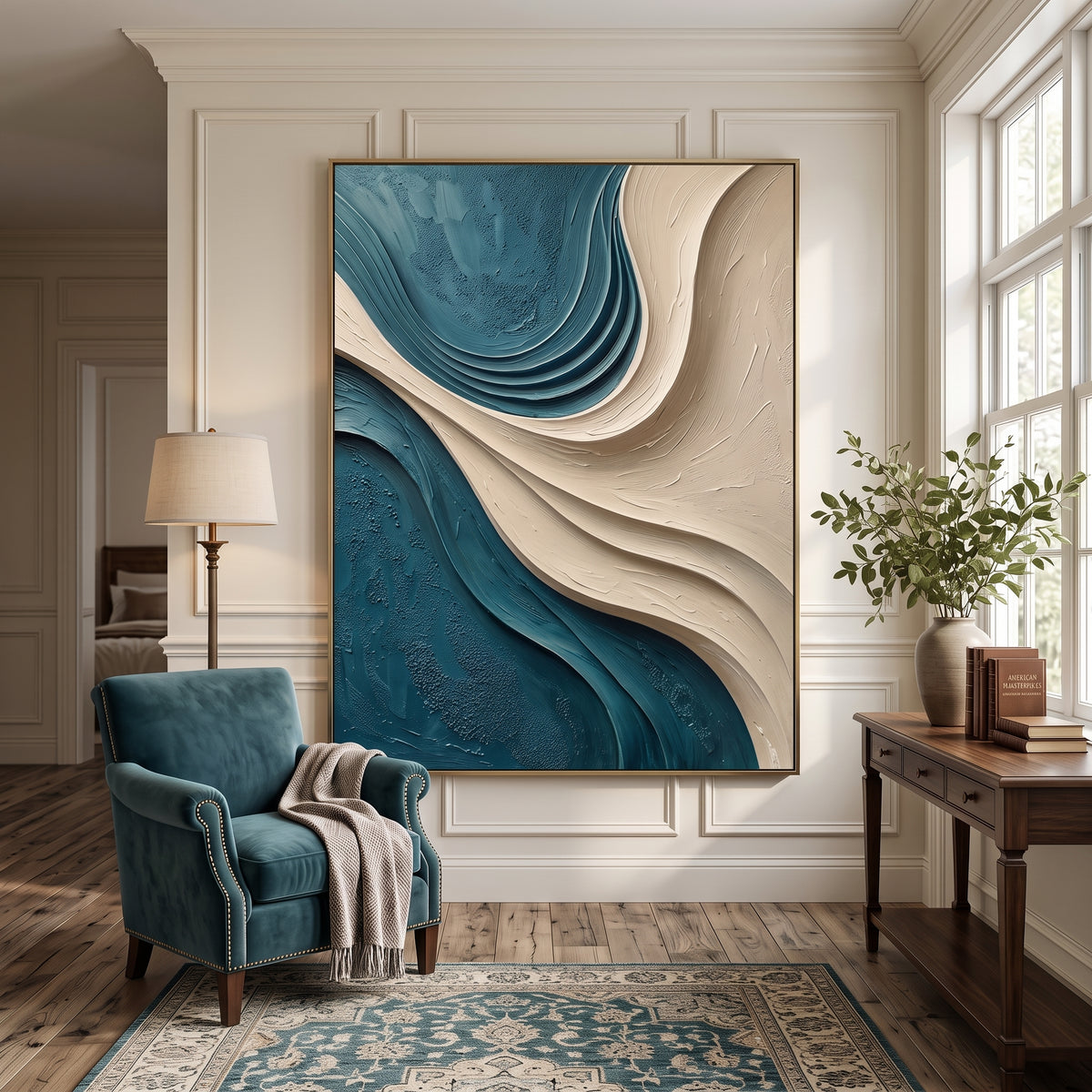 Textured & Impasto Art｜Ocean Shadow Waves-1