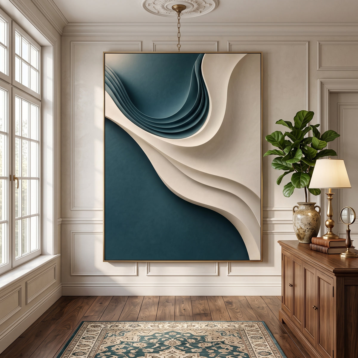 Textured & Impasto Art｜Ocean Shadow Waves