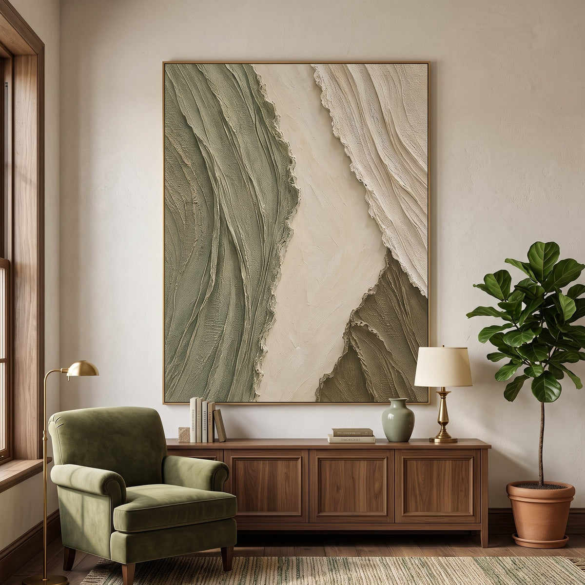 Textured & Impasto Art｜Forest Canyon Texture
