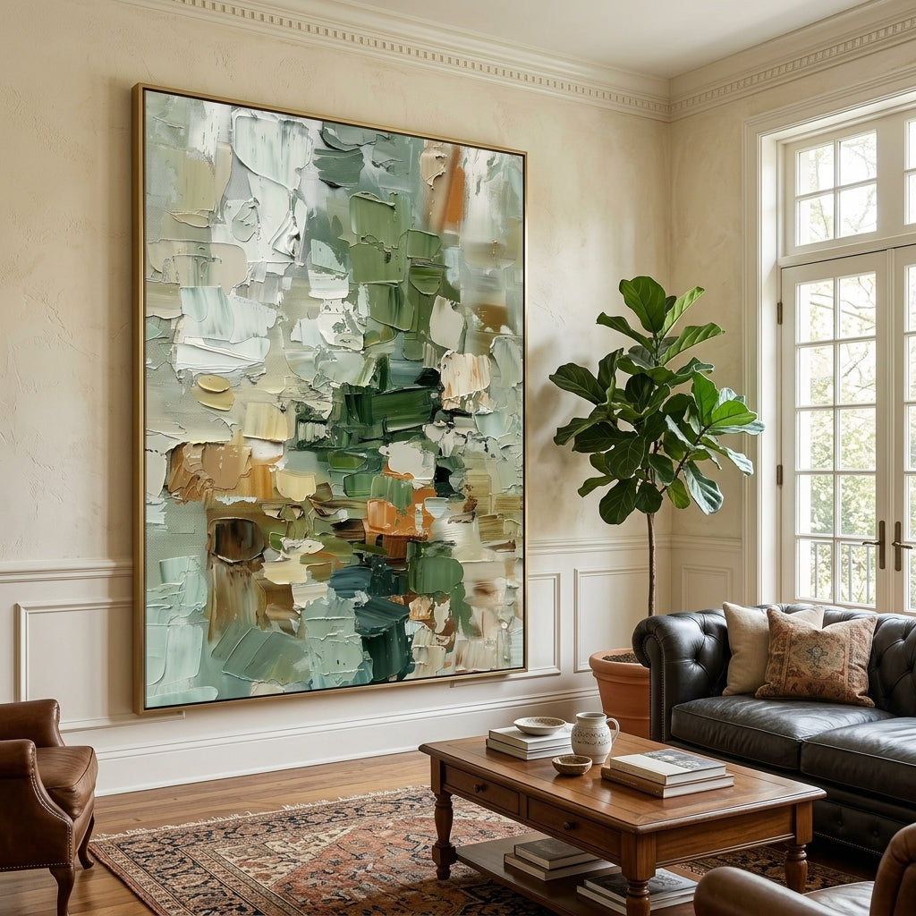 Textured & Impasto Art｜Forest Abstract Harmony