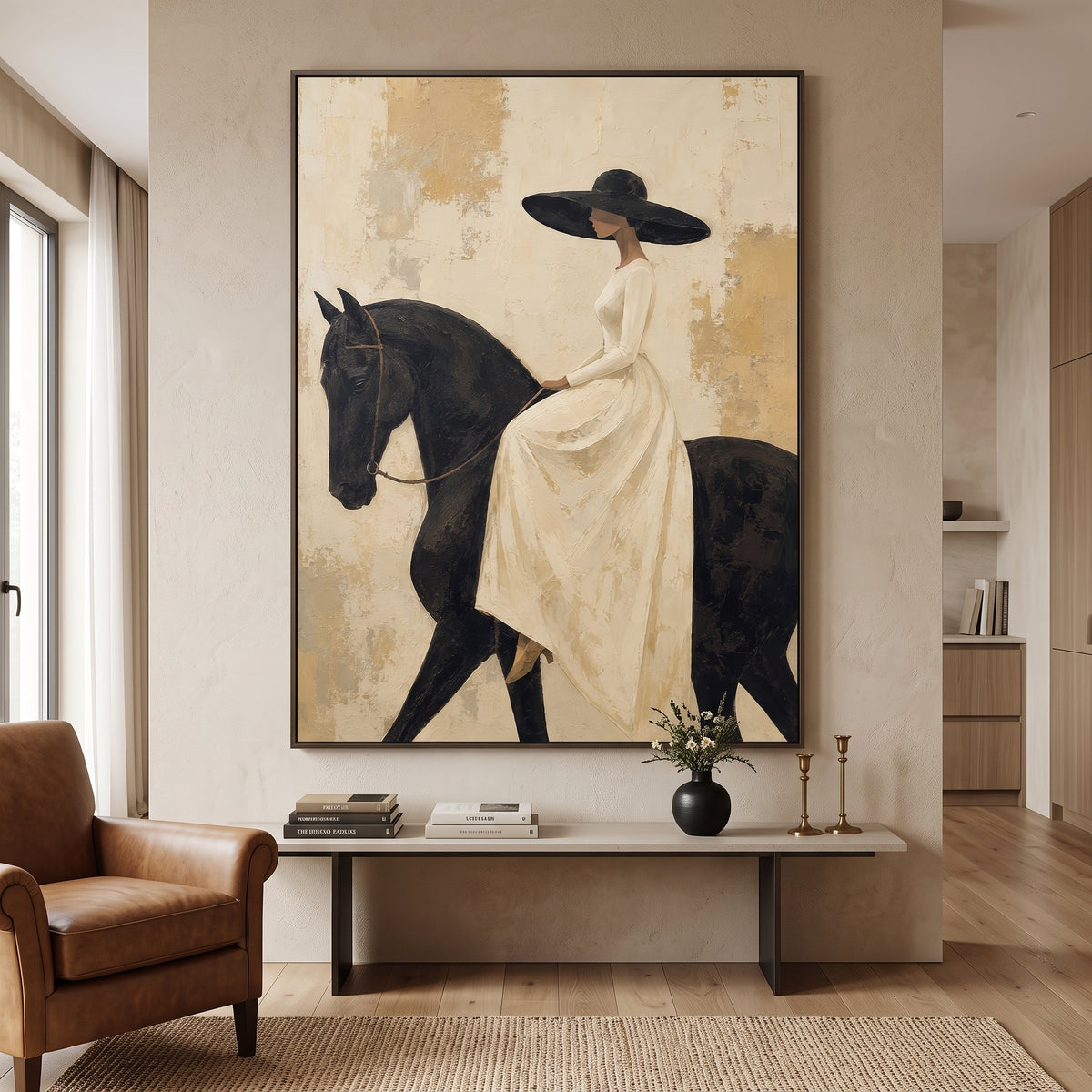 Vintage Americana Art｜Ivory Shadow Rider
