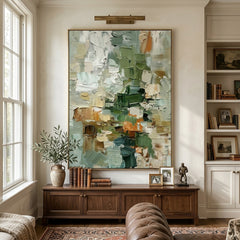 Textured & Impasto Art｜Forest Abstract Harmony
