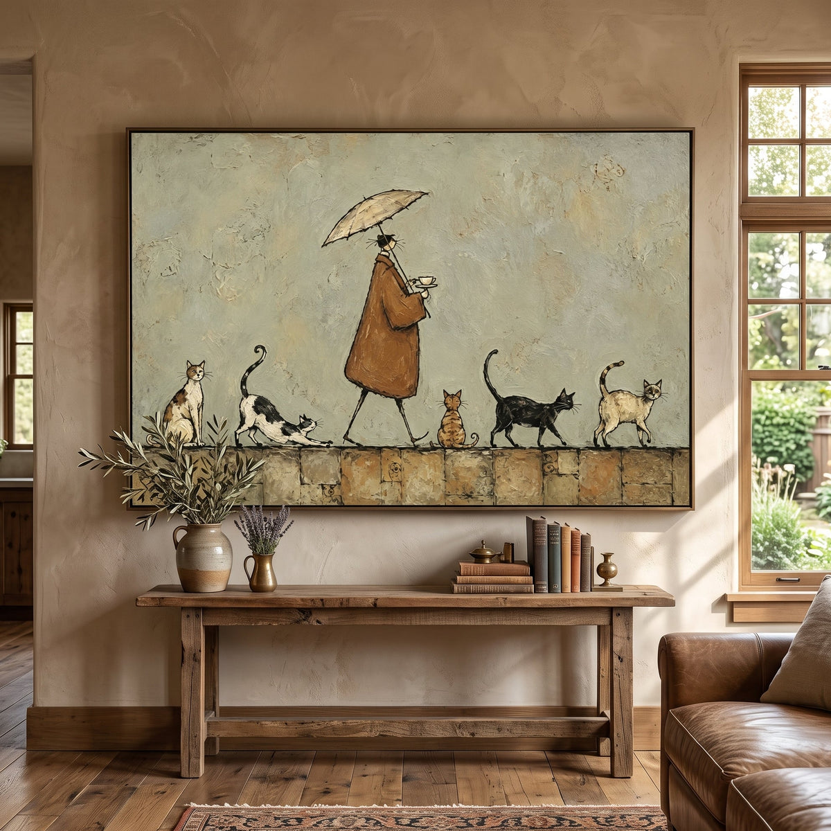 Modern Folk Art｜Rainy Cat Procession