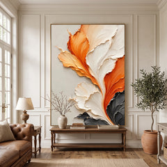 Textured & Impasto Art｜Terracotta Bloom Relief