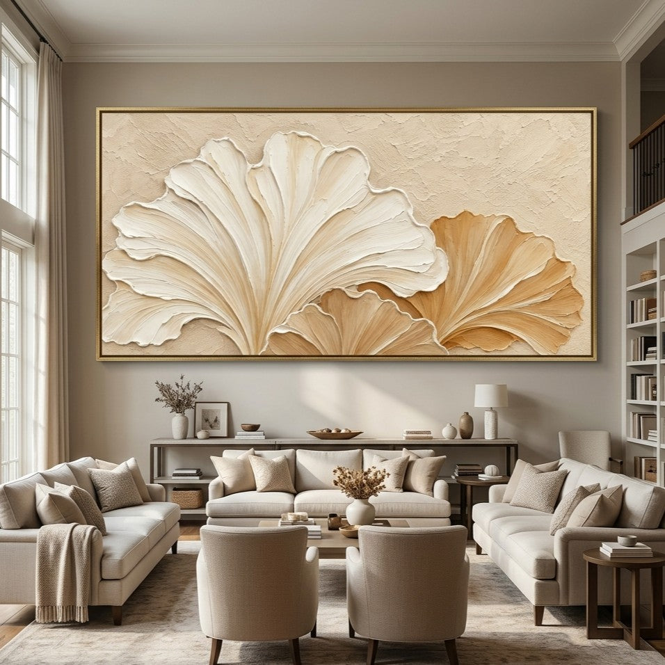 Textured & Impasto Art | Sculpted Petal Harmony