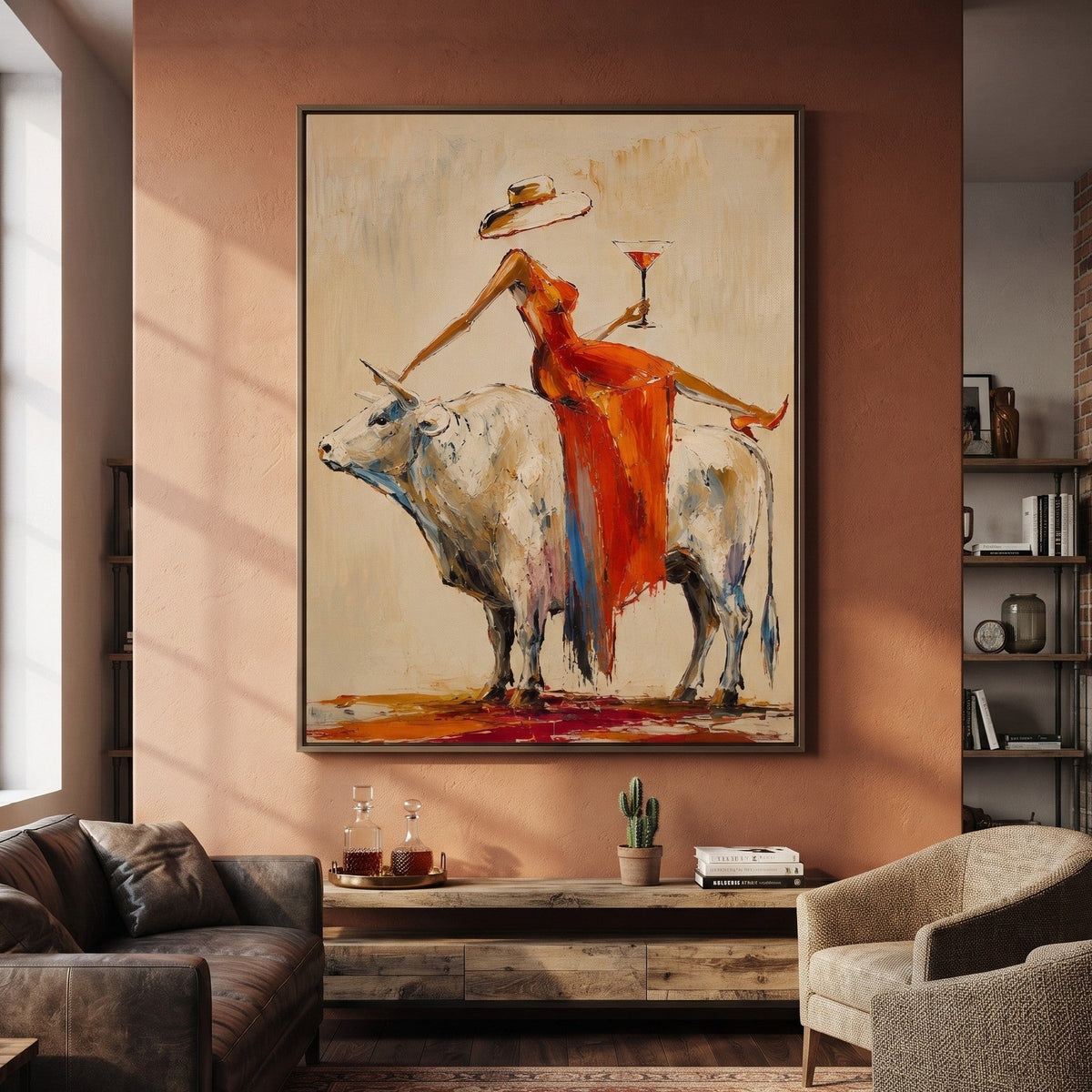 Western Pop Art｜Scarlet On Steer
