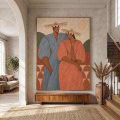 Modern Folk Art | Desert Lovers Portrait