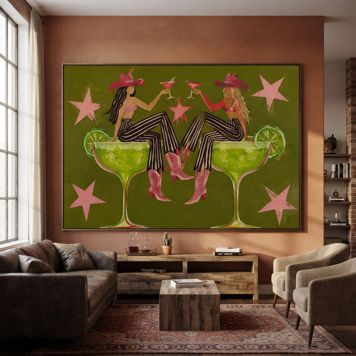 Western Pop Art｜Cocktail Cowgirl Toast