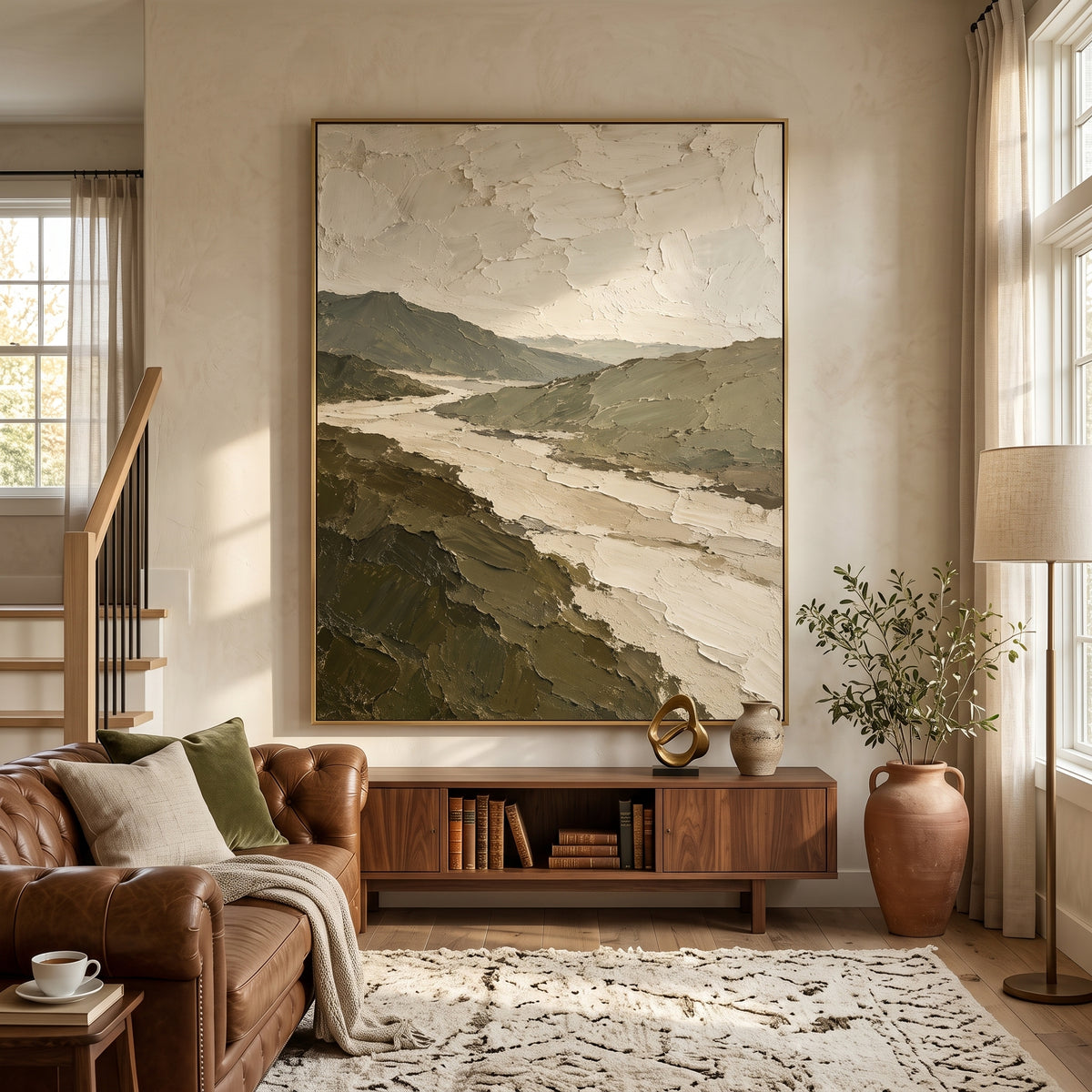 Textured & Impasto Art｜Moss Valley Layers