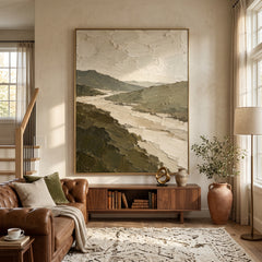 Textured & Impasto Art｜Moss Valley Layers