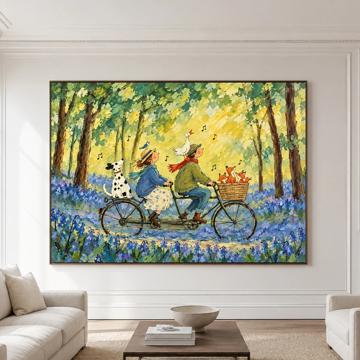 Modern Folk Art｜Forest Ride with Animal Friends