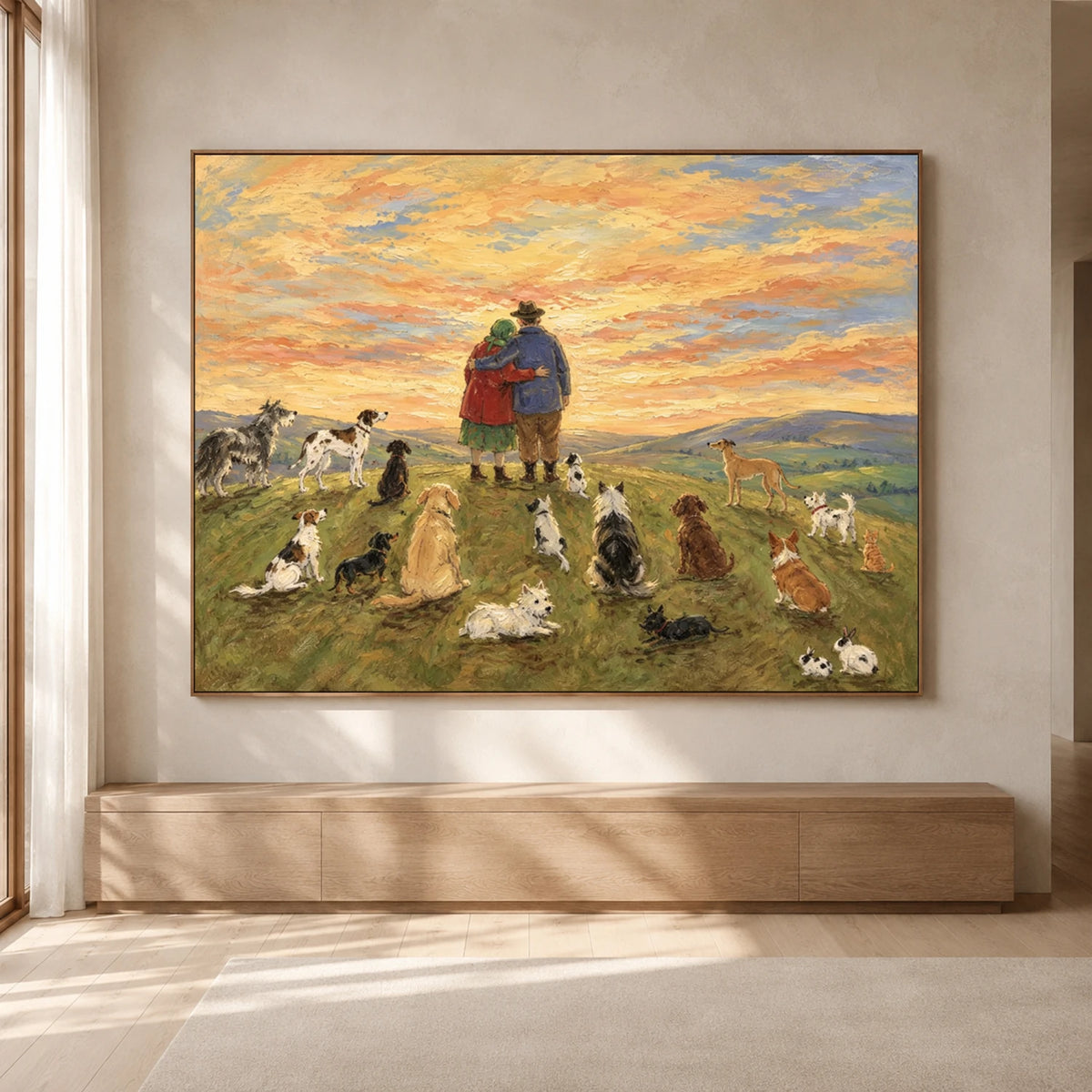 Modern Folk Art｜Sunset Meadow Companions