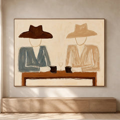 Vintage Americana Art｜Cowboy Coffee Table Gathering