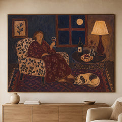 Modern Folk Art｜Moonlit Wine Evening