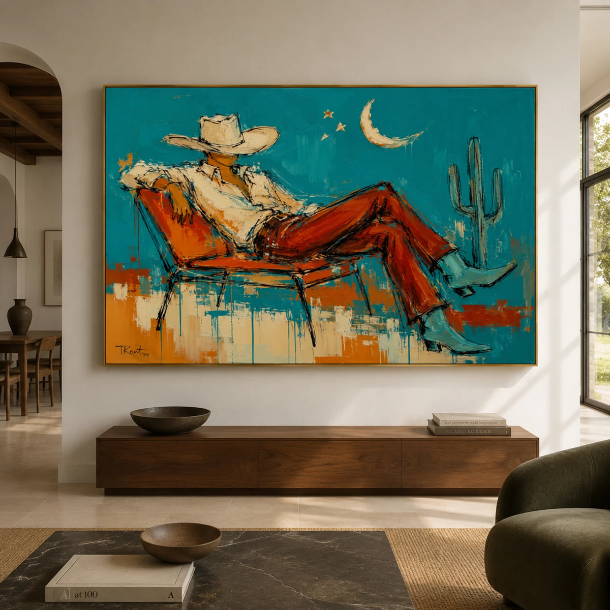 Western Pop Art｜Under a Turquoise Moon
