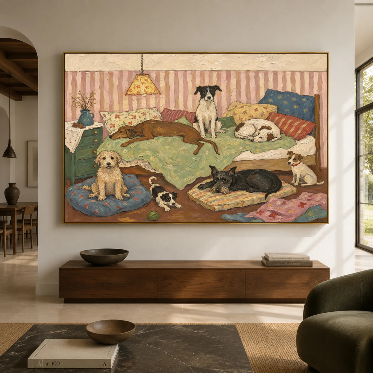 Modern Folk Art｜Cozy Canine Retreat