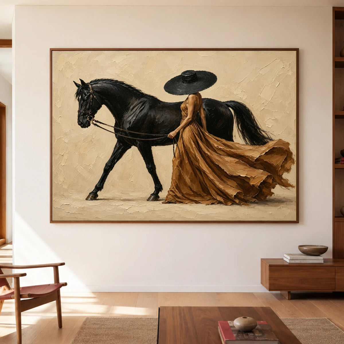 Vintage Americana Art｜Sienna Equestrian Grace
