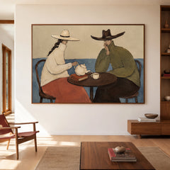 Modern Folk Art｜Western Tea Time Couple