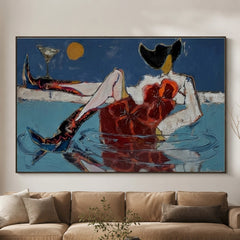 Western Pop Art｜Poolside Cowgirl Reverie
