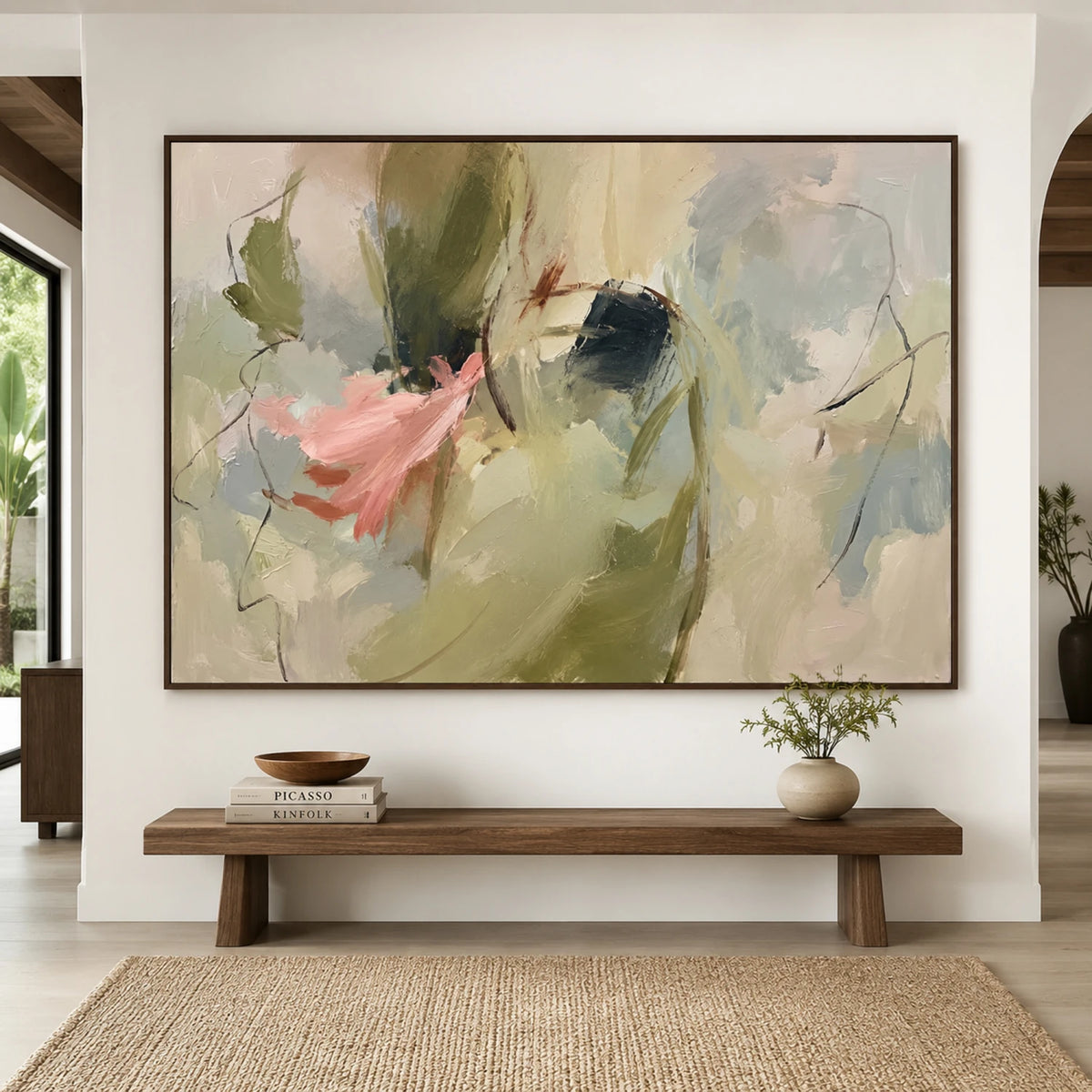 Expressive Contemporary Art｜Abstract Botanical Whisper