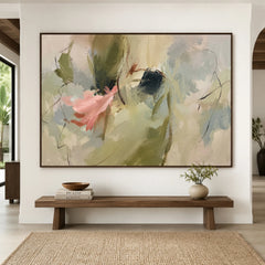 Expressive Contemporary Art｜Abstract Botanical Whisper
