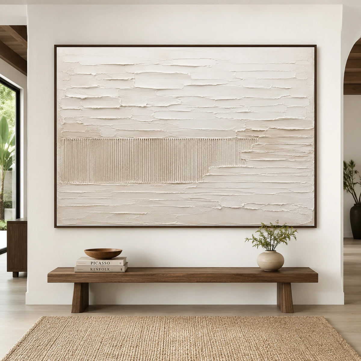 Textured & Impasto Art｜Ivory Layered Relief