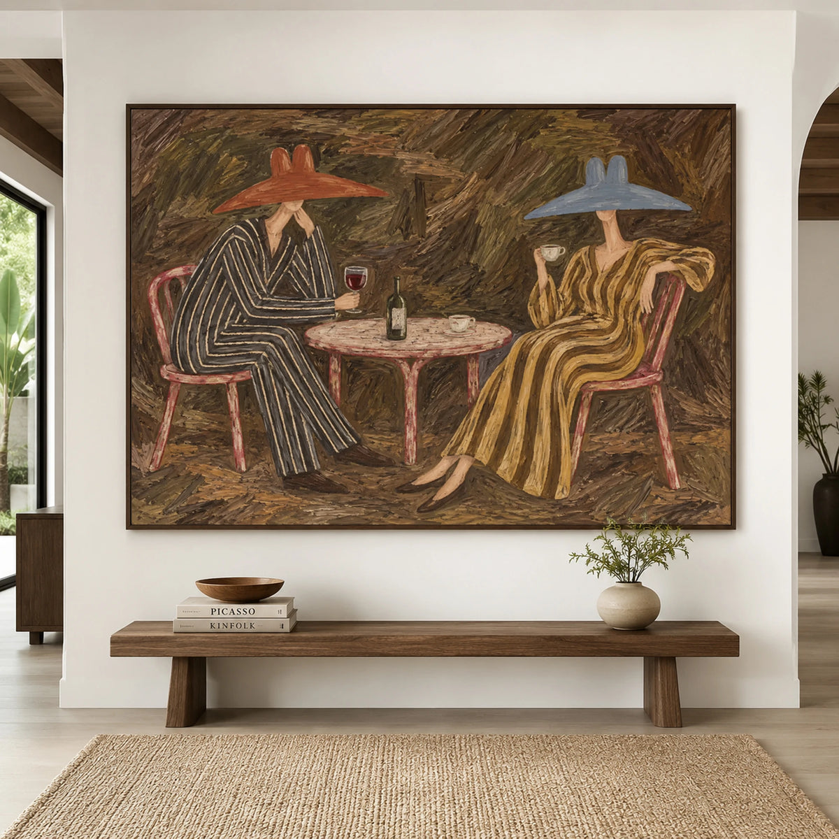Vintage Americana Art｜Evening Conversation