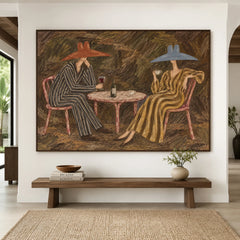 Vintage Americana Art｜Evening Conversation