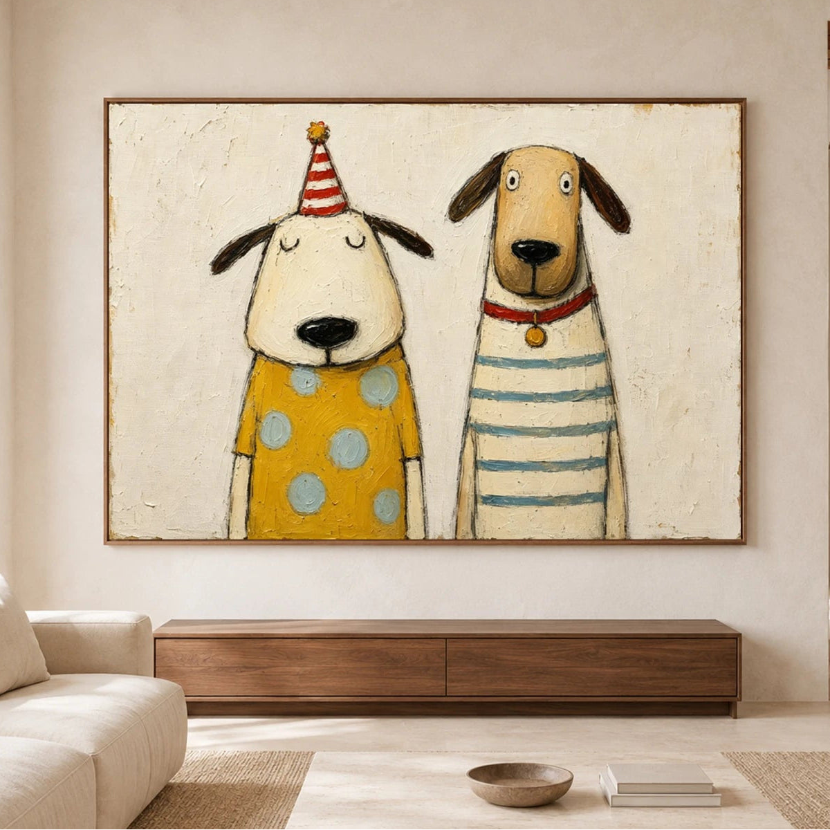 Modern Folk Art｜Birthday Canine Friends