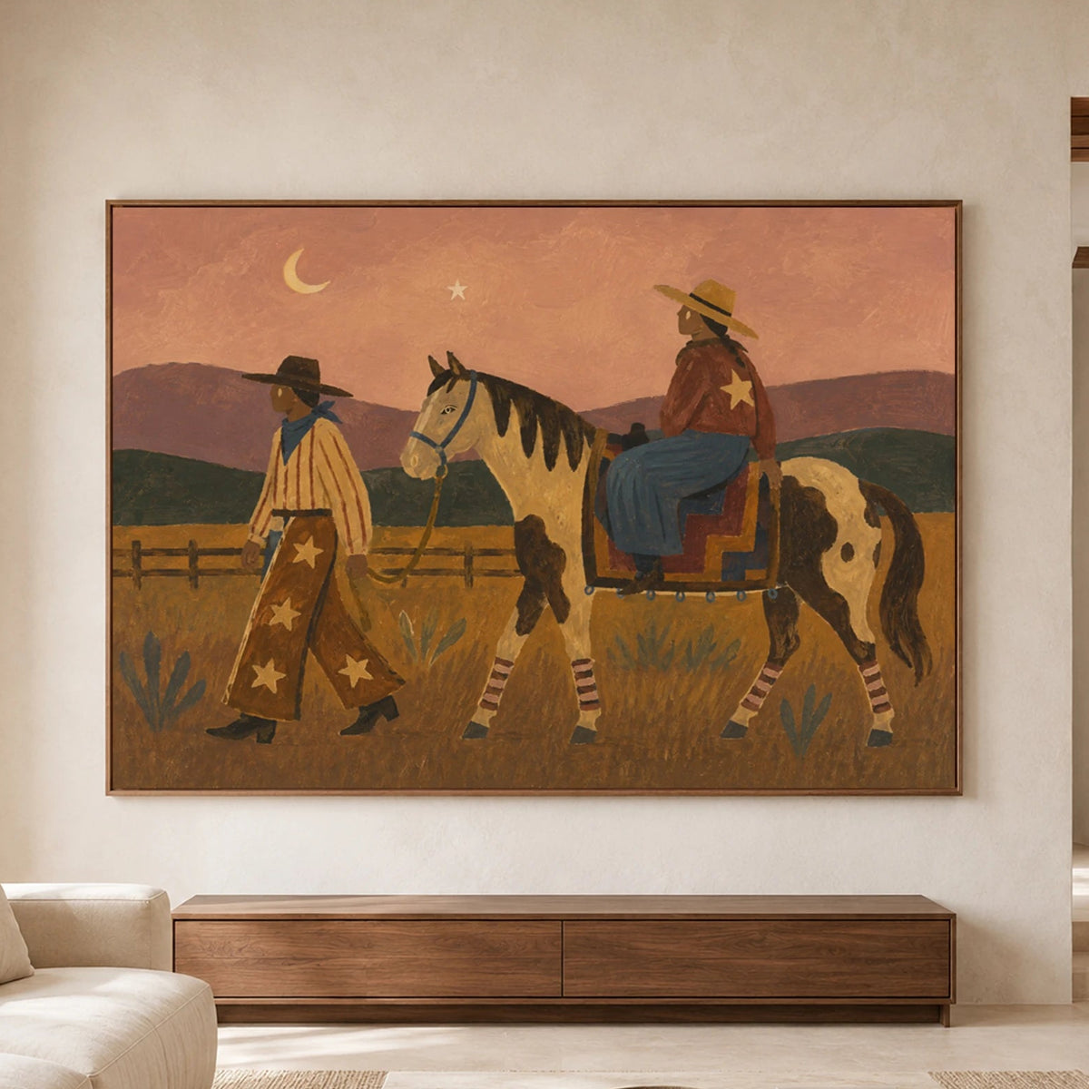 Modern Folk Art｜Moonlit Ranch Companions