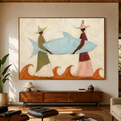 Modern Folk Art｜Coastal Fish Riders