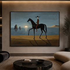 Vintage Americana Art｜Moonlit Passage
